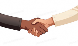 握手漫画图片,友谊与团结的温馨瞬间